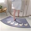 Generic Diatom Mud - Tappetino da doccia curvo, ad asciugatura rapida, antiscivolo, assorbente, per doccia rotonda (C, 45 x 100 cm)