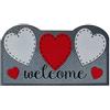 Casatessile Zerbino floccato 40x70 cm. CUORI FLOMAT - GRIGIO