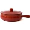 Fratelli Colì Padella Rossana con Coperchio, Casseruola in Terracotta, Padella per stufati, Colì Maioliche e Terrecotte dal 1650, Rosso, diametro 24 cm