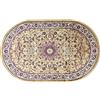 Markotex Tappeto da Camera in Viscosa (scendiletto - salotto: classico, orientale) - (Gold, 80x125 ovale)