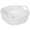 Kboutiques Kbotiques - Pirofila rotonda in ceramica antigraffio di colore bianco, per friggitrice ad aria calda, per la preparazione di lasagne, zuppe, tiramisù e altri accessori per friggitrice (bianco, 650 ml)
