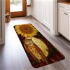 Generic Tappeto runner con gufo, autunno natura girasole foglie autunnali giallo antiscivolo per interni rettangolare tappeto non spargimento per cucina, lavanderia, ingresso ingresso decorazione 0,6 x 1,5 m
