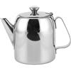 Leopacat Coffee Pot Teapot, Teapot Stainless Steel Tea Kettle Mirror Finish Food Grade Material Cold Short Spout Pour Over Round Water for Home Kitchen Hotel Restaurant Conference Room 850 ml