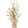 SPORTARC Uovo di Pasqua, albero decorativo a LED luminoso, per decorare la tavola, per soggiorno, camera da letto (D)