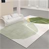 Ldiuttu Tappeto Salotto 120 x 200 cm Tappeti Antiscivolo Morbido Pelo Corto per Sala da pranzo Camera Linee geometriche moderne verde beige