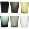 MEMENTO Set 6 bicchieri acqua in pasta di vetro 300cc (Granito)