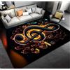 QMETOS Nota Musicale Modello Tappeto Tappeto Tema Musicale Tappeto Stile Rock Adolescente Camera Da Letto Decor Mat Soggiorno Home Decor Zerbino 200X300Cm