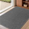 LEKEEPGO Zerbino Ingresso Interno 81 x 121 cm, Tappeto Ingresso Interno Antiscivolo, Assorbente, Tappetino Entrata Lavabile per Casa Porta, Corridoio, Grigio