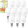 LED ATOMANT Confezione da 10 Lampadina LED E14 G45 9W, Colore Bianco Freddo (6500K), 950 Lumen, Attacco sottile, Equivalente a quello tradizionale da 80W