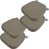 BLLMTEAR Set 4/2 Cuscini Sedia da Cucina/Cuscini di Seduta, 40x38 43x40 43x42cm (3/5/8CM Spessore) Confortevole Cuscini Coprisedia da Cucina,con Lacci Imbottito,Lavabili(3,4pcs:40x38x3cm)