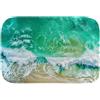 Generico YHIT onde da spiaggia 1017 Tappetino da Bagno in Memory Foam 80 × 50 cm - Antiscivolo, Assorbente, Lavabile in Lavatrice, Asciugatura Rapida e Morbido