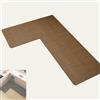 Generic Tappeto da Cucina Antiscivolo, Tappeto a L Antiscivolo, Tappeto da Cucina in Gomma Assorbente, Impermeabile e Lavabile, Design ad Angolo