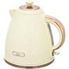 HOMCOM Bollitore in acciaio inox, 1,7 litri, filtro anticalcare a 360°, spegnimento automatico, senza BPA, 2200 W, colore: beige