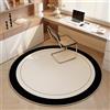 Odot Tappeto Sedia Ufficio Gaming Rotondo, Tappeto Salvapavimento Antiscivolo Protettore del Pavimento Tappetino per Sedia da Ufficio con Ruote per Parquet (Cerchio nero,120cm)
