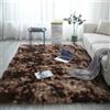 Hearda Tappeto Salotto Pelo Lungo Shaggy,Tappeto Peloso Tie Dye per Camera da Letto Morbido e Soffice Tappetino Peloso Pelo Lungo Moderno Lavabile con Fondo Antiscivolo (Marrone,100x200cm)