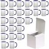 AL PRODUCTION Set Tazze per Sublimazione in Ceramica Bianca 330ml - Tazza Mug di Categoria AAA inclusa di Scatola per Gadget e Personalizzazioni - Made in Italy (Blu, 24 Unità)