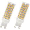 WOLTHID G9 Lampadina Led 9W 220V Ac Bianco Caldo 2700K 360° Angolo Fascio G9 Luce Led T4 Bi-pin Base per Lampadario Pensile Illuminazione Armadio, 9W-2PCS, Bianco Caldo