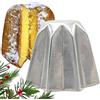 TSJESMIC - Stampo Pandoro, ANTIADERENTE, Stampo Pandoro 1Kg, RICETTA INCLUSA, Alluminio 99,5% Certificato Per Alimenti, Made In Italy, Pandoro Perfetto Per Il Natale 2025