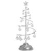 susiodeu La piccola lampada romantica di cristallo dell'albero di Natale illumina il regalo di festa dell'ornamento delle lampade decorative alla moda delicate, Argento