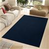 TAPISO Nizza Tappeto Soggiorno Pelo Corto Antiscivolo Lavabile Design Moderno Monocolore Tinta Unita Tonalità Blu Scuro Salotto Camera Sala Oeko-Tex 140 x 200 cm