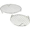ComfyHarbor 2 griglie rotonde in acciaio inox per raffreddare e cuocere a vapore, biscotti, verdure, carne, arrosti, barbecue, griglia di raffreddamento argento (18 cm)