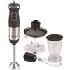MasterPro Foodies | Frullatore a Immersione di 400 W | Frullatore con Lamette in Acciaio Inox | Frullatore Manuale con 2 Velocità | Utensili Cucina | Comprende Accessori