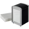 Virsus Portatovaglioli da Bar a Molla NERO, misura 10x9x13 cm, Dispenser in Acciaio Inox per Tovaglioli 17x17cm, Distributore da tavolo di Fazzoletti Salviette Piccole per Gelateria, Bar -0050
