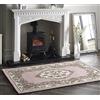 Lord of Rugs Lotus - Tappeto tradizionale Aubusson in lana, pesante, spesso, floreale, tufted a mano, colore: rosa, XS (60 x 120 cm)