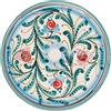 sicilia bedda - PIATTO IN CERAMICA DI CALTAGIRONE DECORAZIONI ARTISTICHE - Articolo Dipinto a Mano (VERDE ACQUA, Diametro 25)