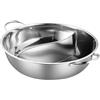 DimyFew Pentola Shabu Shabu in acciaio con divisore per cucina, 30 Cm