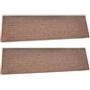 LOVIVER 2 pezzi gradini per scale per moquette per gradini in legno copertura riutilizzabile per protezione per antiscivolo tappetini resistenti a slittamento, Marrone