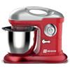 Behome Impastatrice Planetaria Professionale 6,5L Rosso | 10 Velocità, 2 fruste e 1 gancio per impastare