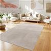 Paco Home Tappeto Salotto e Camera da Letto Moderno a Pelo Corto - Morbido, Lavabile, Antiscivolo, in Finta Pelliccia, Dimensione:120x160 cm, Colore:Beige