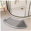 Obelunrp Tappetino da bagno in pietra diatomite, tappetino da bagno curvo assorbente da 18x35 pollici ad asciugatura rapida, tappeto da doccia curvo antiscivolo per, Décoration de jardin