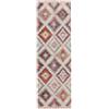 RugVista Kerala, Tappeto, Moderni, 80 x 250 cm, Rettangolare, Pelo corto, Soggiorno, Cucina, Corridoio, Lavabile solo a mano, oeko_tex_100, Rosso/Multi
