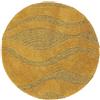 RugVista Breeze Tappeto da bagno, ∅ 70 cm, Rotondo, Pelo medio, Antiscivolo, Tappetino da bagno moderno, Lavabile in lavatrice fino a 30°C, 100% cotone, Giallo
