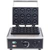 PUDLOR Commerciale Doughnut Waffle Maker, 1500W 12 Fori Elettrico Doughnut Baker Maker Machine Antiaderente Waffle Machine, per Panetterie, Ristoranti Commissaries mense
