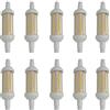 Aoxdi R7s LED Lampadina 78mm 5W, Bianco Caldo, 64 SMD 2835 R7s LED Lampadine, Non Dimmerabile, Senza Sfarfallio, AC220-240V, Pacco da 10