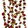 Luerbi Ghirlanda di rose bordeaux, 8 pezzi, 18 m, viti di fiori finti, fiori di vite artificiali, ghirlanda da appendere per feste, matrimoni, giardino, tavolo della stanza, Natale, sfondo decorazione ad