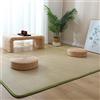 QTQHOME Tappeto giapponese tatami, in rattan naturale, antiscivolo, traspirante, estivo, pieghevole, per interni, soggiorno, camera da letto, tappetino da gioco per gattonare (180 x 200 cm, C)