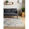 Interiyou Tappeto Vintage Gent - 140x200 cm Grigio - Pelo corto design retrò per salotto, camera da letto, lavabile e antiscivolo, motivo stampato