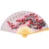 Amosfun Fan Ventaglio Pieghevole Cinese Ventilatore di Carta Gigante da Parete Pendente a Parete Ventaglio Pieghevole Ventaglio di Carta a Fiori Ventilatore Portatile retrò bambù