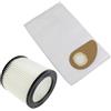 MisterVac | compatibile con sacchetti per aspirapolvere professionali, sacchetti di ricambio 5 pezzi + filtro di ricambio filtro Nilfisk Buddy II 12 Prof.