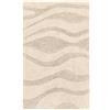 RugVista Breeze, Tappetino da bagno, Moderni, 50 x 80 cm, Rettangolare, Pelo corto, Lavabile in lavatrice, Bianco crema Beige