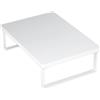 BlesConi Scaffale Sopra Microonde, Ripiano per Tostapane/Stampante, Supporto per Friggitrice ad Aria, Staffa in Metallo e Legno Coperchio Piano Cottura a Induzione 40x30cm (Bianco)
