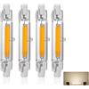 Generico Lampadine LED R7S 78mm 10W, 230V Dimmerabile LED COB Lamp, Bianco Naturale 4500K 1000 Lumen, Equivalente Lampada Alogena J78 100W, Fascio 360°, Riflettore di Ricambio Proiettore Lineare Luce, 4pcs
