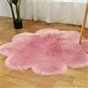 Tomifine Tappeto in Finta Pelle di Pecora Shaggy Man Made in Lana Tappeto a Pelo Lungo Tappeti Imitazione Pelle di Pecora per Soggiorno Camera da Letto Divano Tappeti da Pavimento (80 cm,Rosa)
