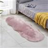 Tomifine Tappeto in Faux Lana, Soffice Shaggy Effetto Pelliccia, Longhair per Divano Letto, Decorazione Camera da Letto (50 x 100 cm, Rosa Chiaro)