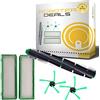 HRobotic Accessoires Set di accessori per Vorwerk Folletto VR200 (2 spazzole laterali, 1 spazzola principale, 2 filtri)