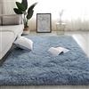 Swsen Tappeto Soggiorno Super Morbido - Tappeti Shaggy Soffice Lato Lavabile - Moderno Tappeto Inferiore Antiscivolo a Pelo Lungo Tappeti a Pelo Lungo 80 x 160CM, Blu mare